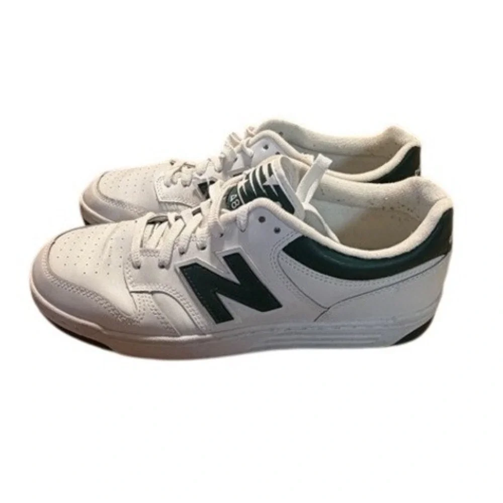 New Balance 480 Mens White Green Leather Low Top Sneakers Size‎ 10